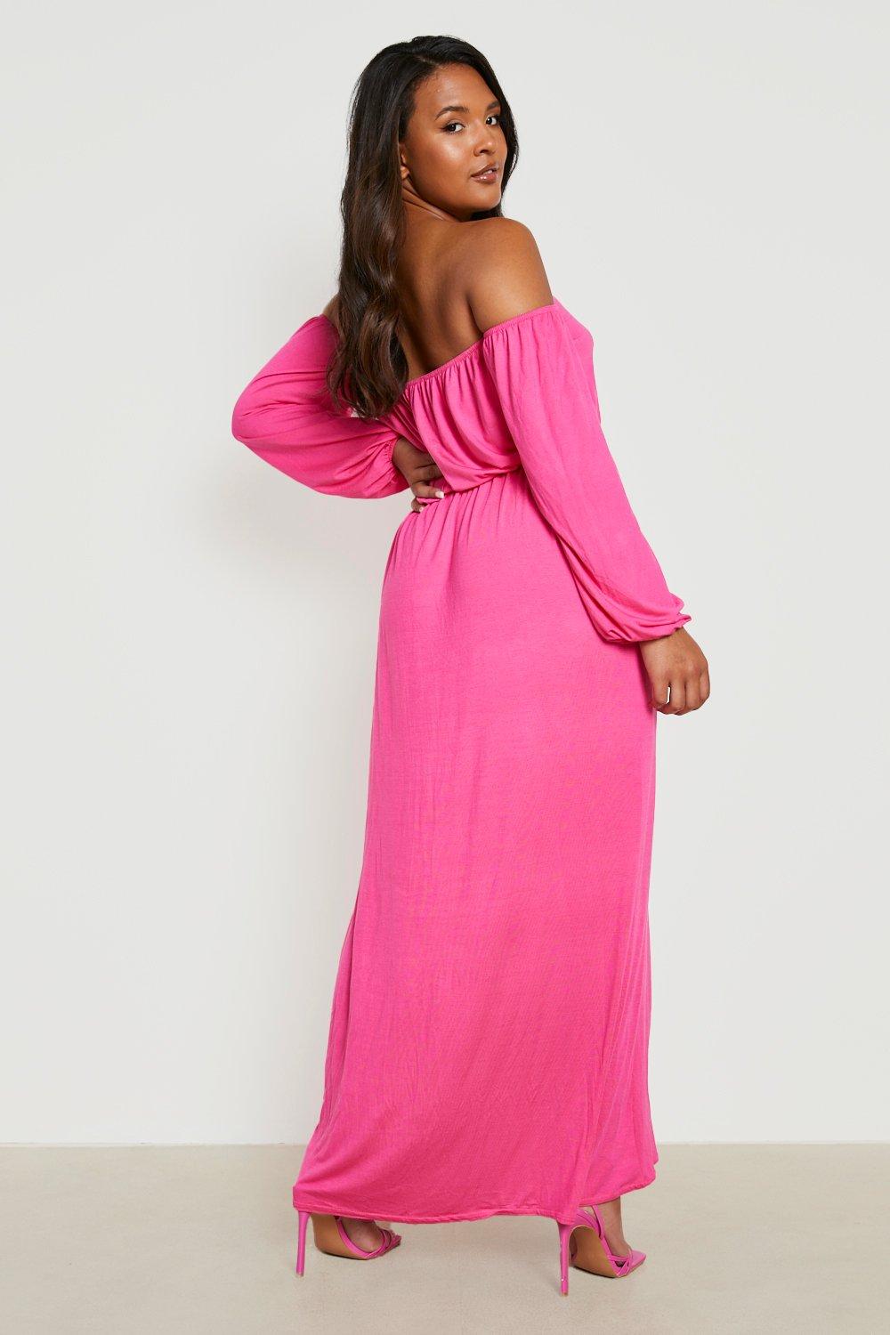 Robe longue manche ballon hot sale